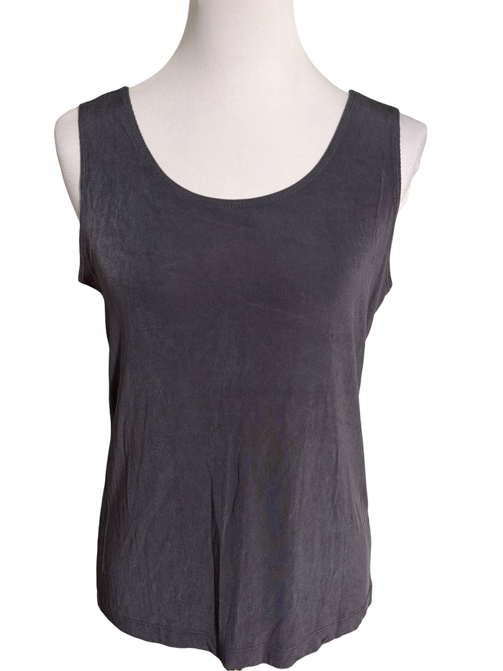 Chico's Travelers Charcoal Scoop Neck Sleeveless Tank